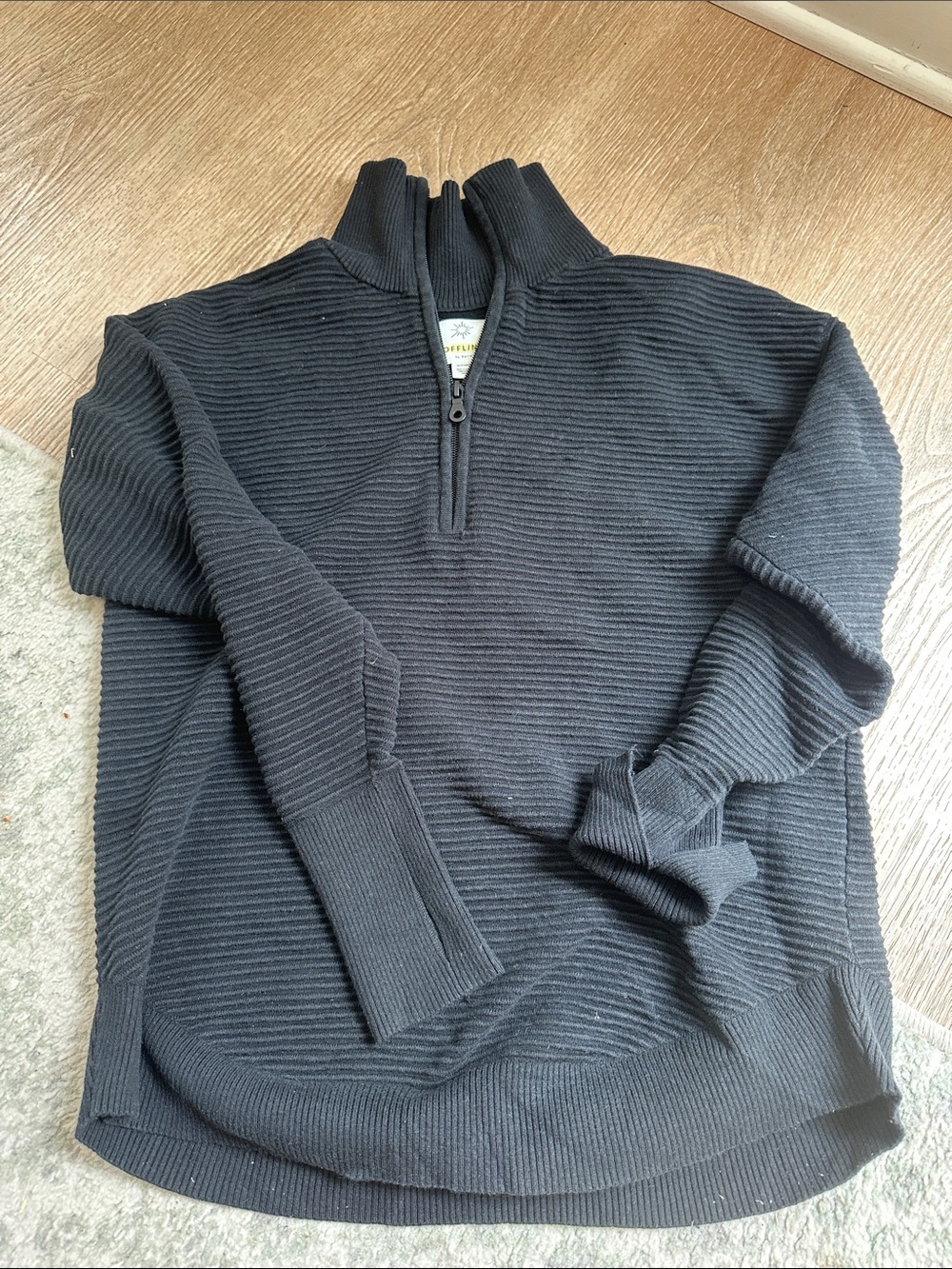 Aerie offline ribbed zip up sweatshirt